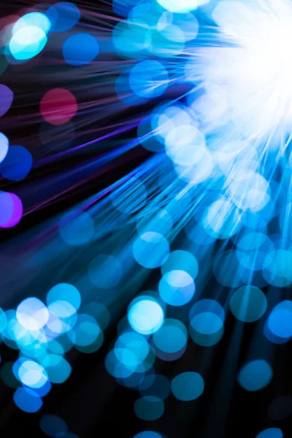 fibre optique tons bleu